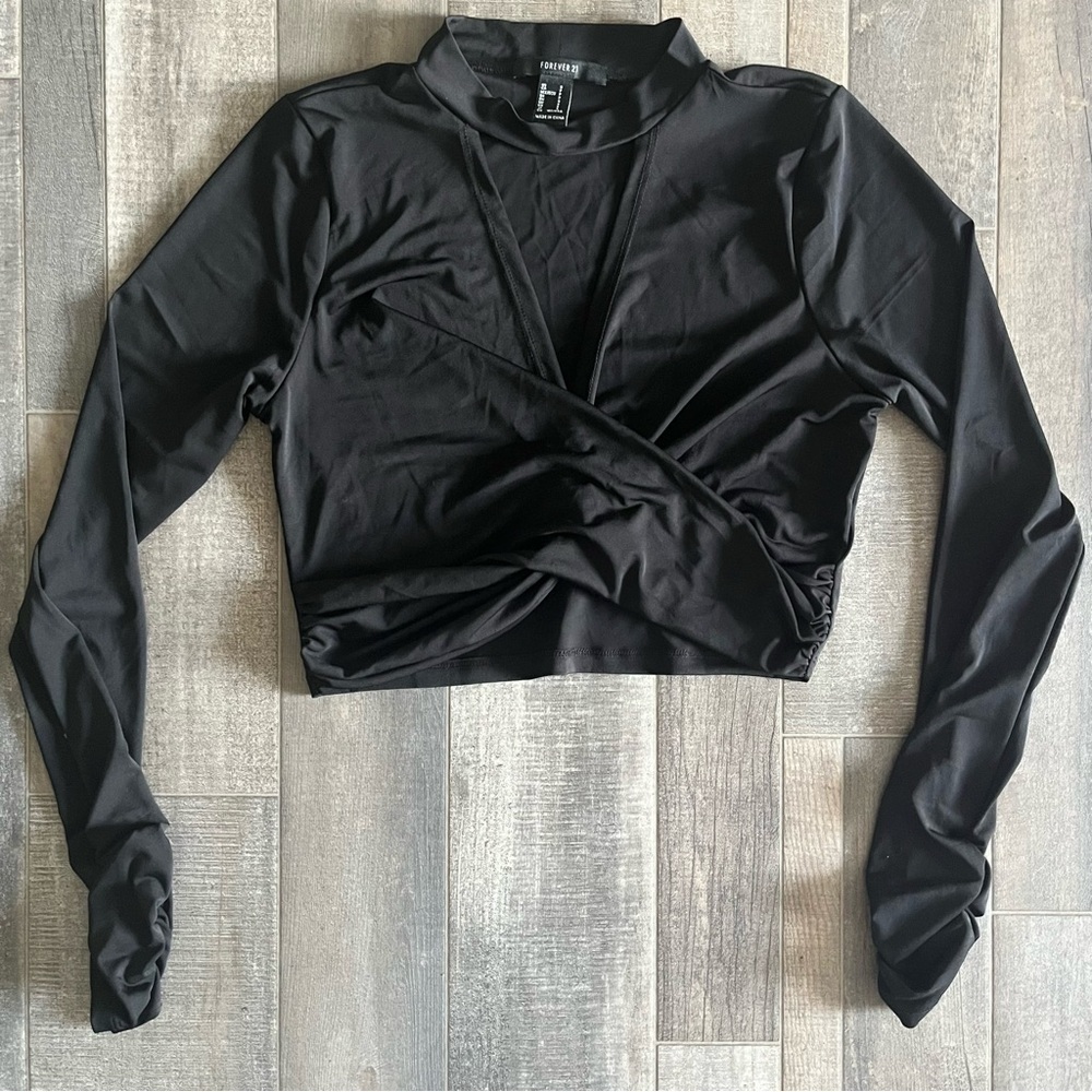 Small Black Forever 21 Crop Top